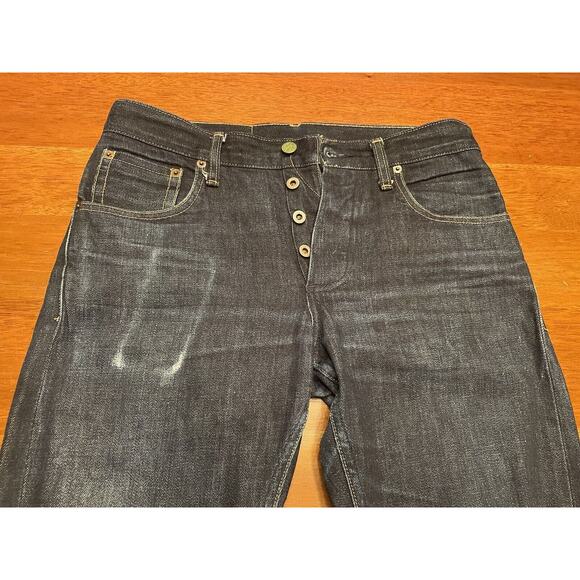 30 X 29 Left Field Work Wear Jeans Ringspun Cotton Made In USA Blue Denim - Picture 1 of 14